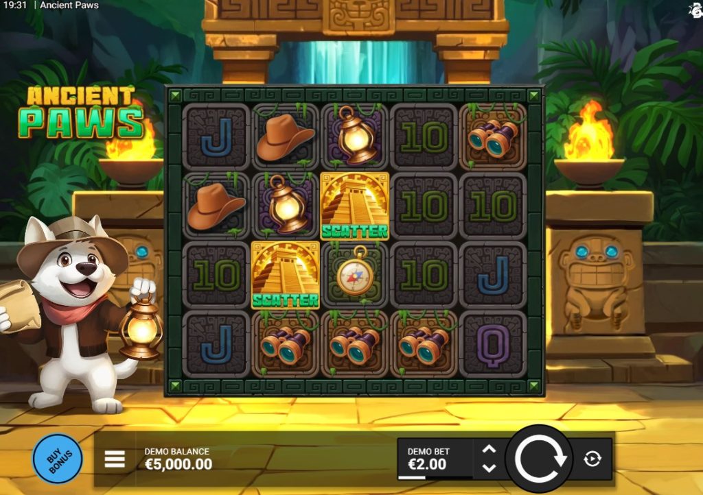 Ancient Paws by Bullshark Games slot gameplay