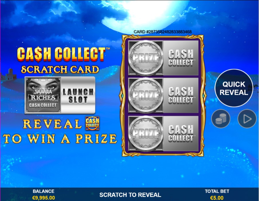 Cash Collect Scratch Card by Playtech slot gameplay
