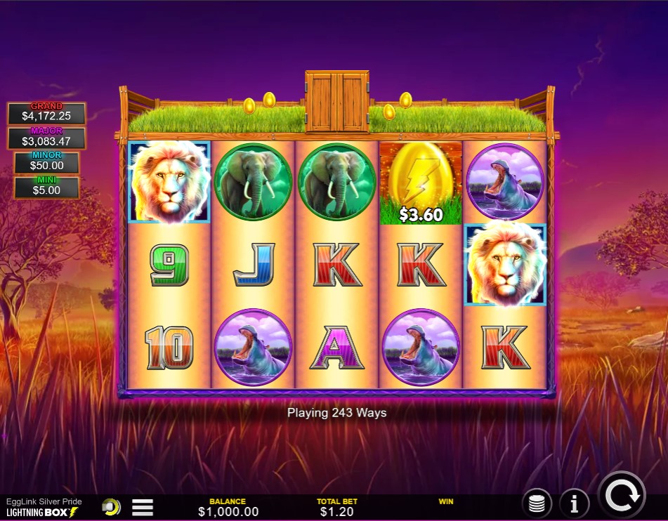 EggLink Silver Pride by Lightning Box Gaming slot gameplay