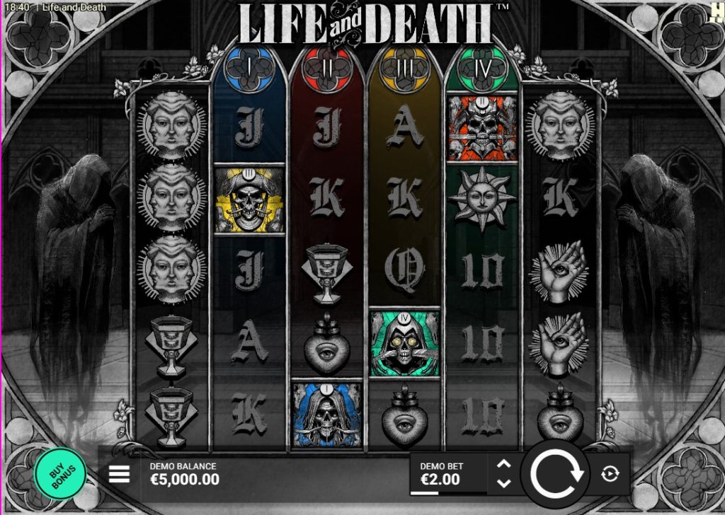 Life and Death by Hacksaw Gaming slot gameplay