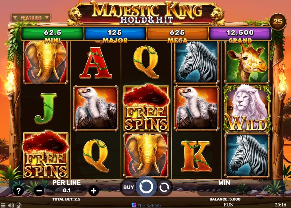 Majestic King – Hold & Hit by Spinomenal slot gameplay