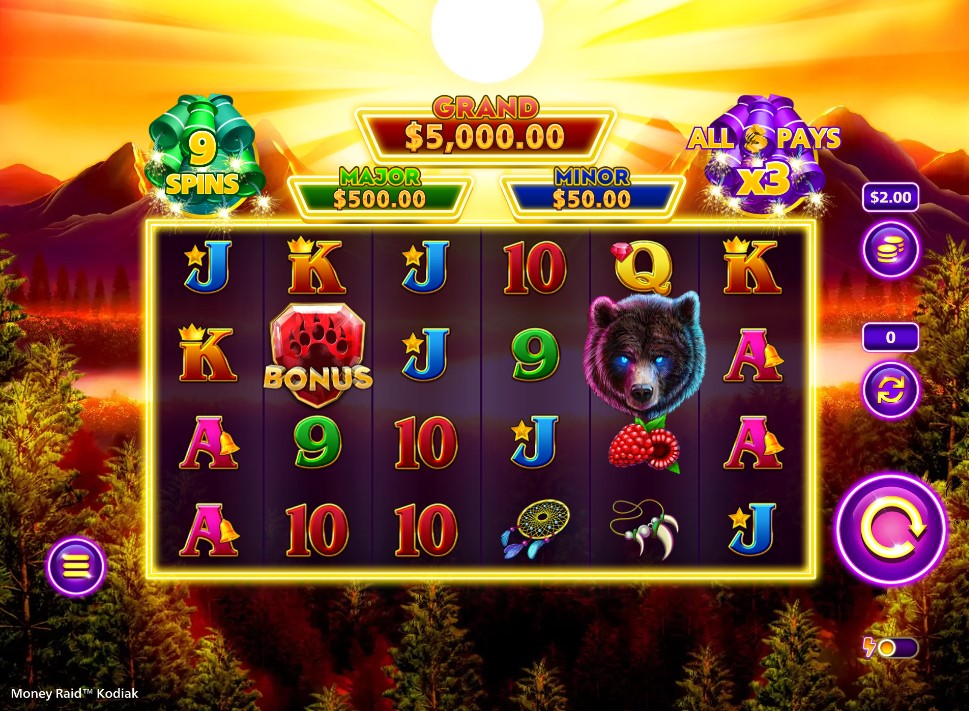 Money Raid Kodiak by Light & Wonder slot gameplay