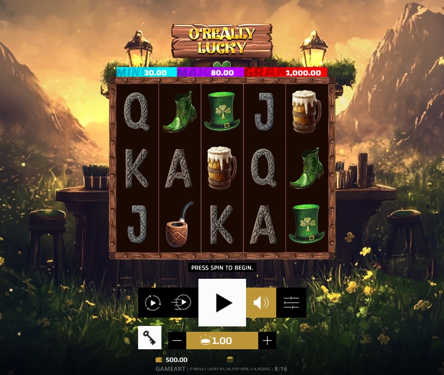 O’Really Lucky by GameArt slot gameplay