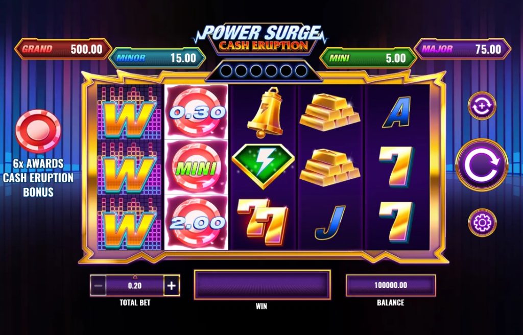 Cash Eruption Power Surge by iGT slot gameplay