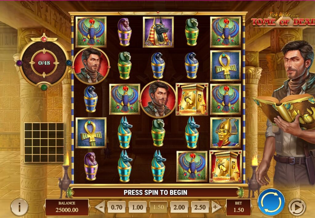 Rich Wilde and the Tome of Dead by Play'n GO slot gameplay