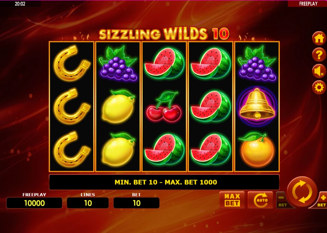 Sizzling Wilds 10 by Amatic slot gameplay