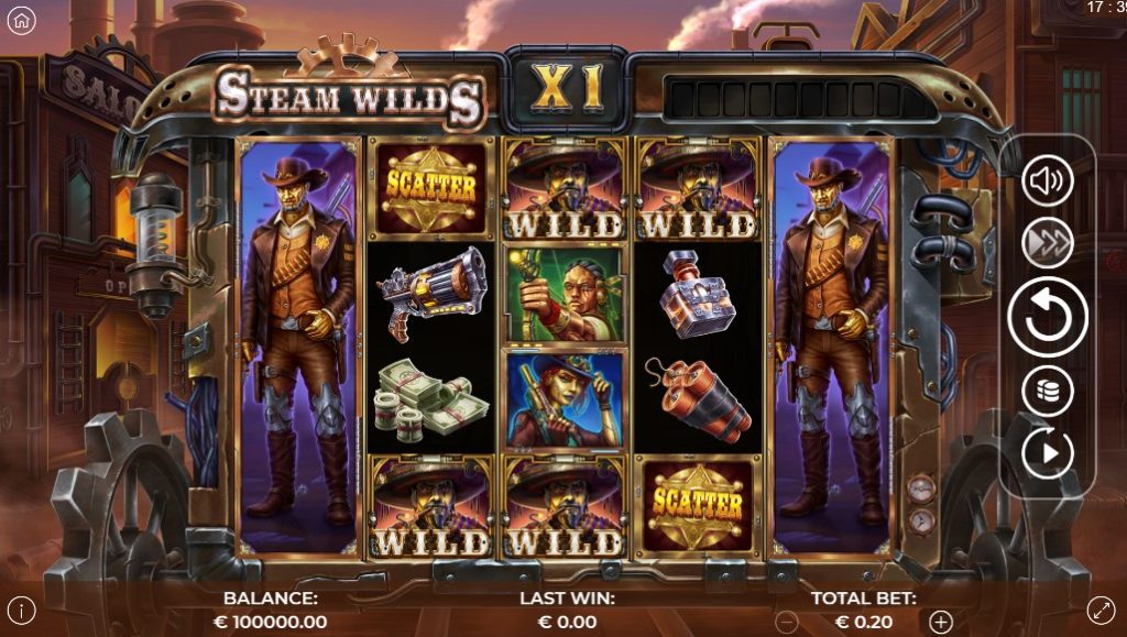 Steam Wilds by ThunderSpin slot gameplay