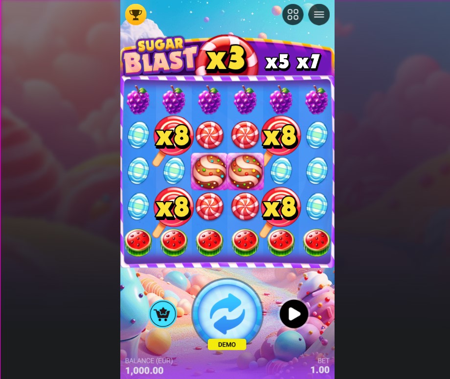 Sugar Blast by NSoft slot gameplay