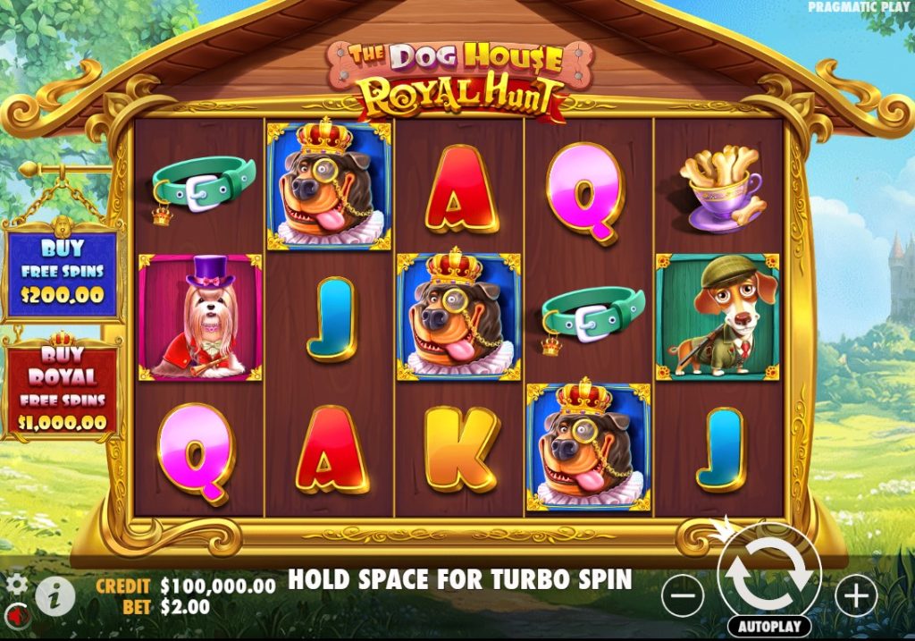 The Dog House – Royal Hunt by Pragmatic Play slot gameplay