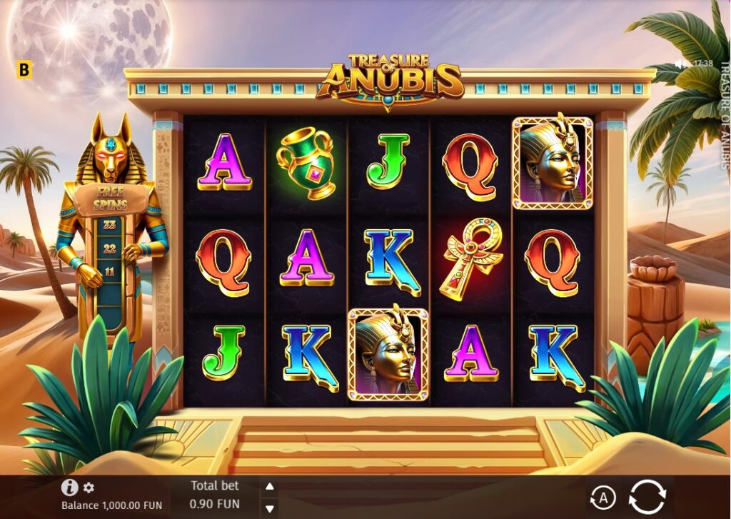 Treasure of Anubis by BGaming slot gameplay