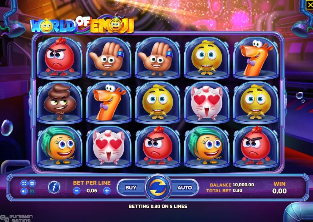 World of Emoji by Eurasian Gaming slot gameplay